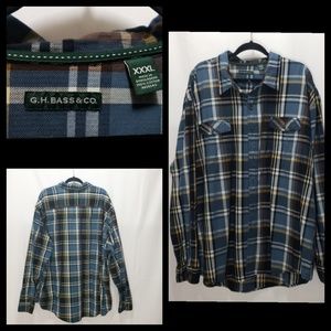G.H. Bass & Co 3X Long Sleeve Plaid Button Up